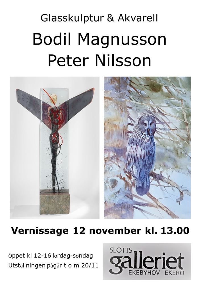 Vernissage Glasskulptur & Akvarell Bodil Magnusson Peter Nilsson
